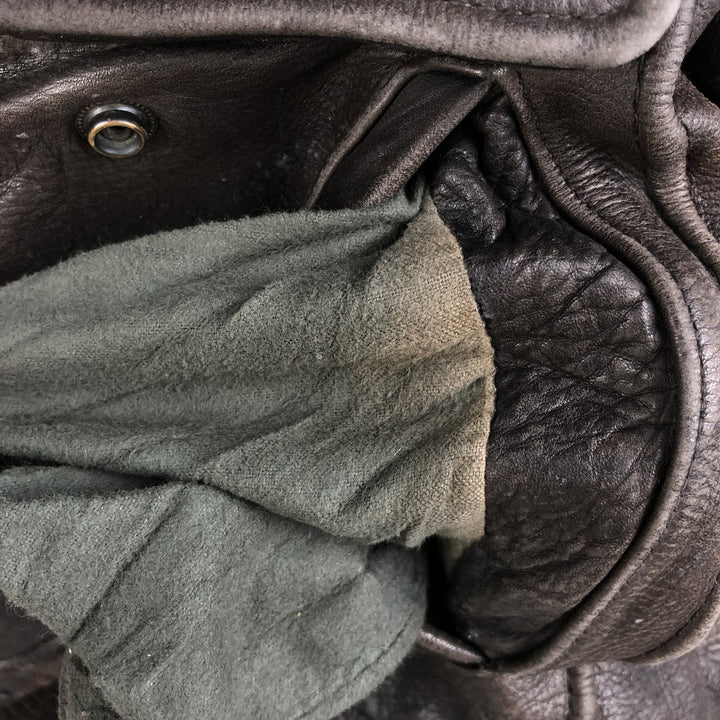 A-2 type leather flight jacket, men's size L unclear brown type Vintage Second Hand