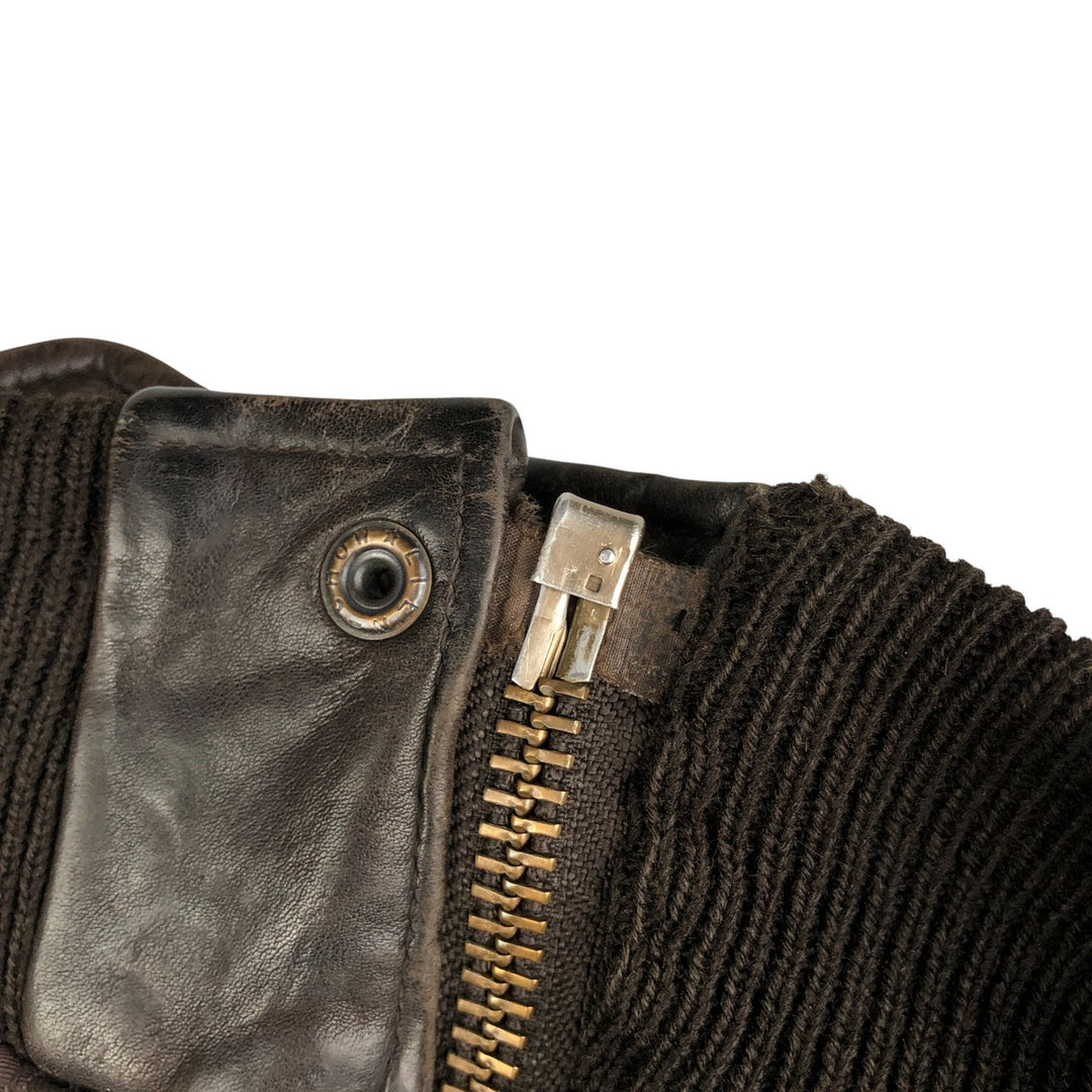 A-2 type leather flight jacket, men's size L unclear brown type Vintage Second Hand