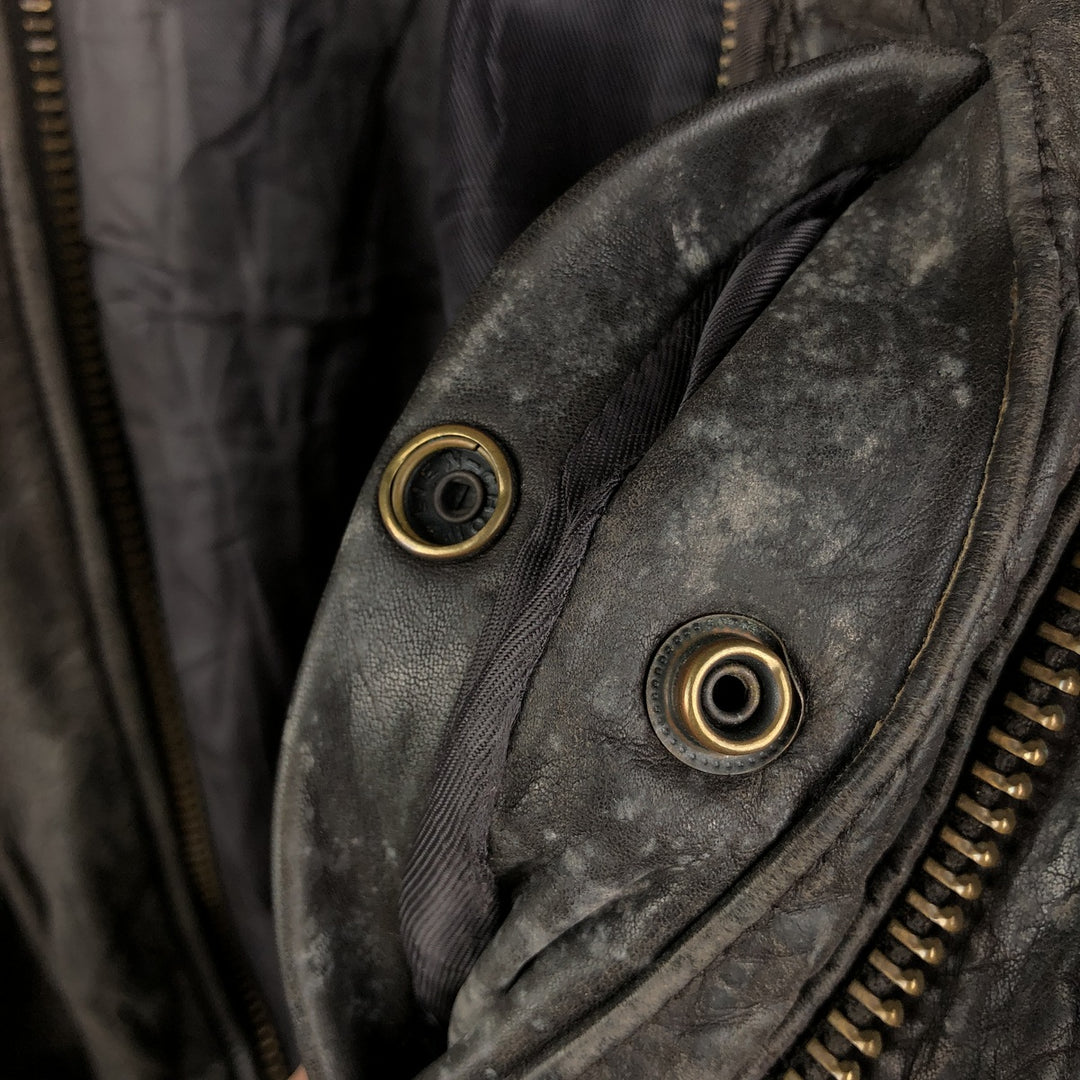 A-2 type leather flight jacket, men's size L unclear brown type Vintage Second Hand