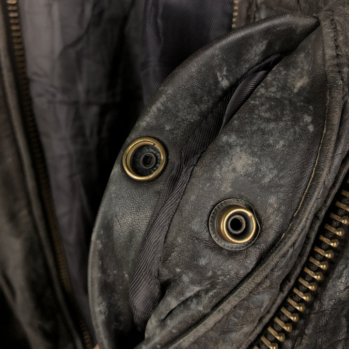 A-2 type leather flight jacket, men's size L unclear brown type Vintage Second Hand