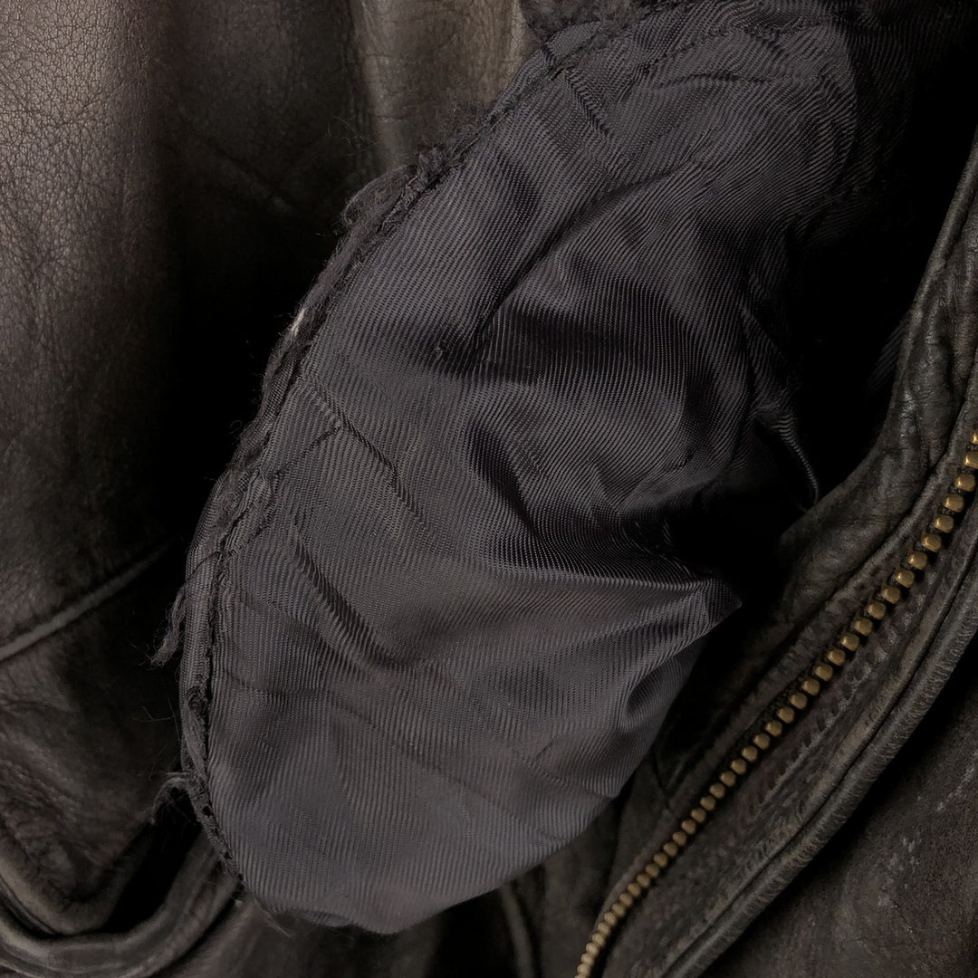 A-2 type leather flight jacket, men's size L unclear brown type Vintage Second Hand