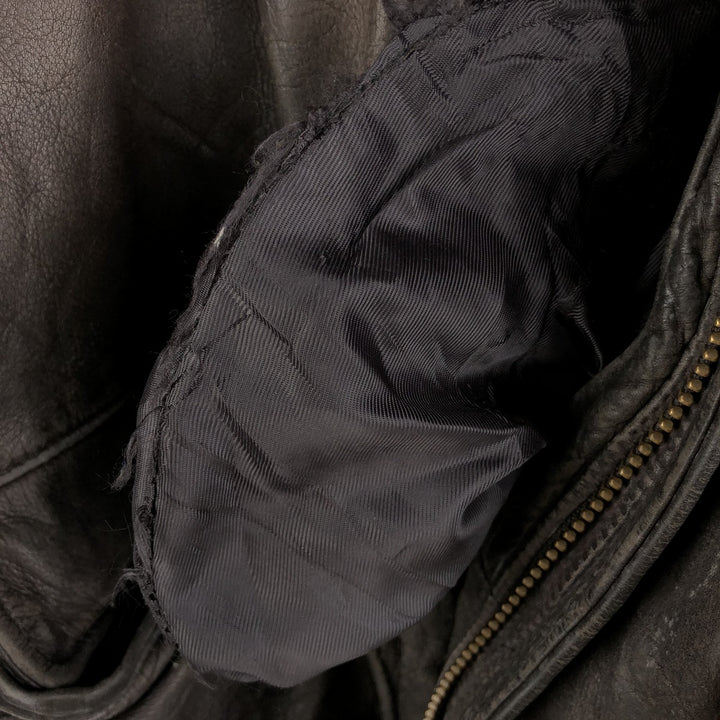 A-2 type leather flight jacket, men's size L unclear brown type Vintage Second Hand