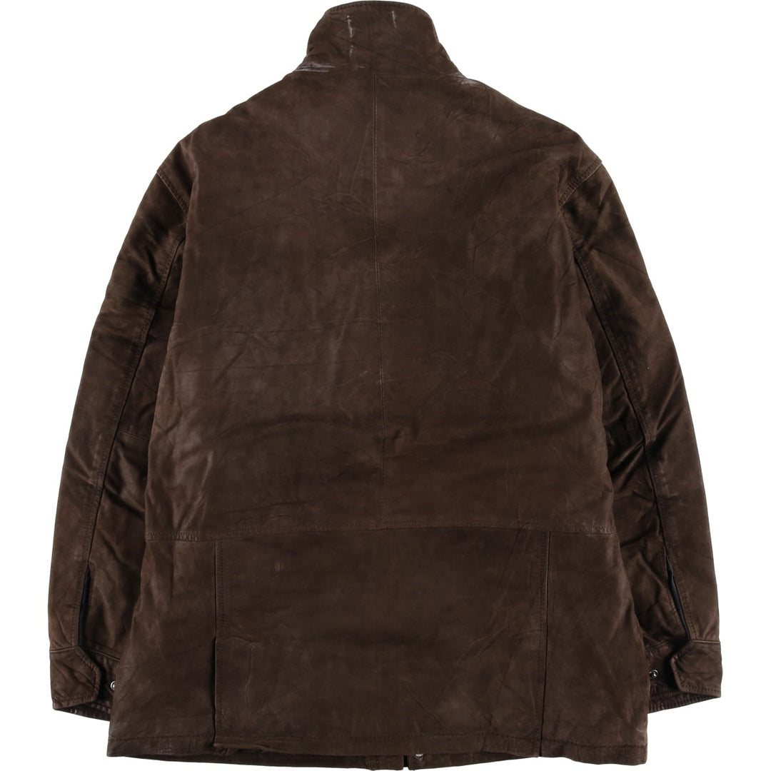 90s-00'S Timberland WEATHERGEAR padded leather jacket, men's size M genuine leather brown type Vintage Second Hand