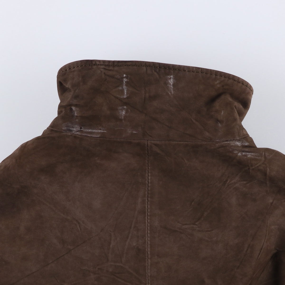 90s-00'S Timberland WEATHERGEAR padded leather jacket, men's size M genuine leather brown type Vintage Second Hand