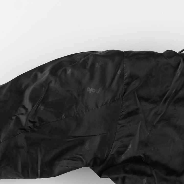 Polo Trucker Jacket, Leather Blouson Type, Men's XXL genuine leather black type Vintage Second Hand