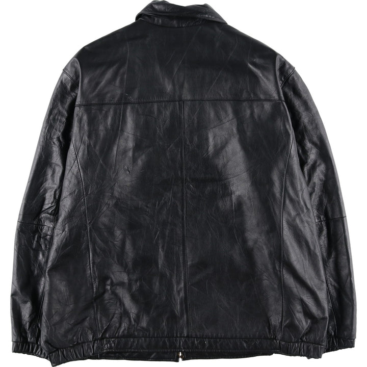 Preston and York Padded Swing-Top Leather Blouson, Men's XL genuine leather black type Vintage Second Hand