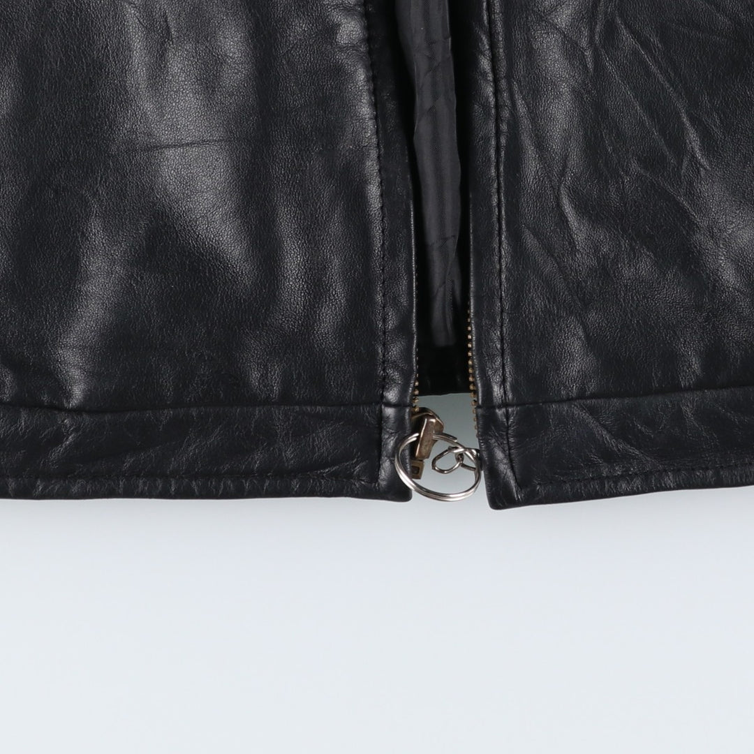 Preston and York Padded Swing-Top Leather Blouson, Men's XL genuine leather black type Vintage Second Hand