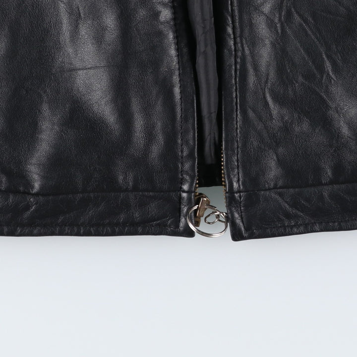 Preston and York Padded Swing-Top Leather Blouson, Men's XL genuine leather black type Vintage Second Hand