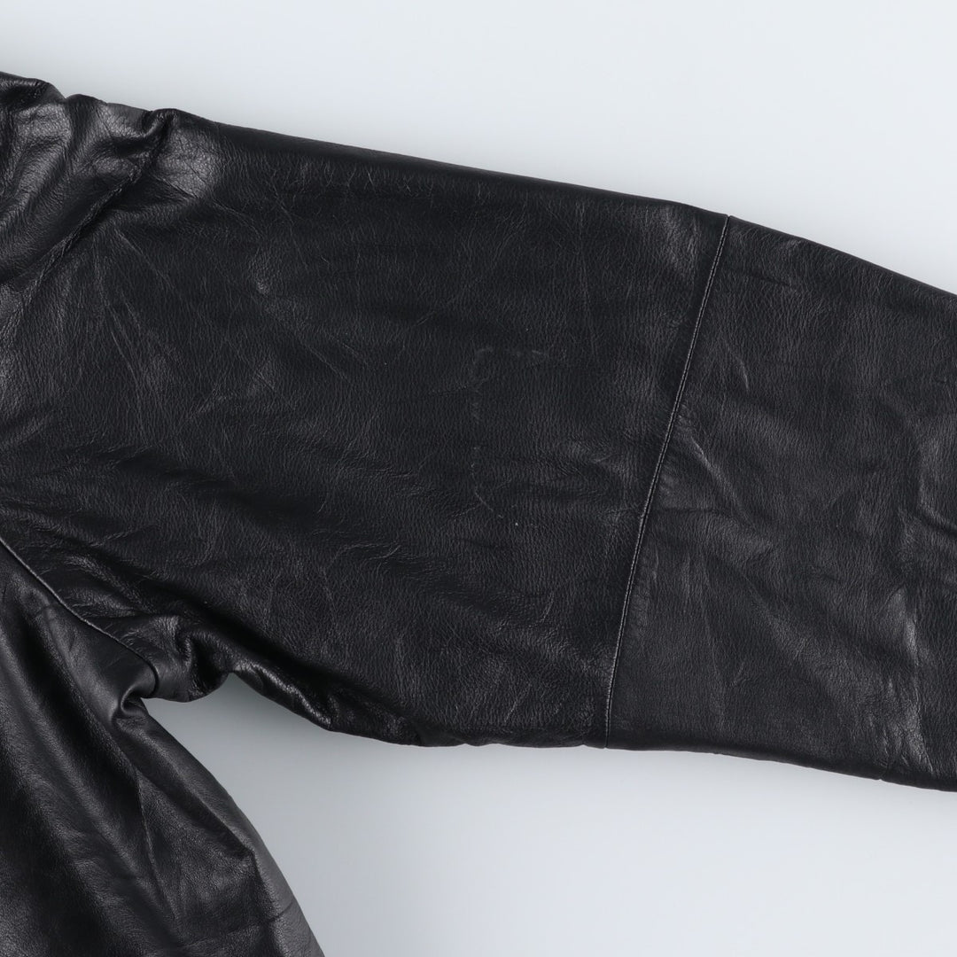 Preston and York Padded Swing-Top Leather Blouson, Men's XL genuine leather black type Vintage Second Hand