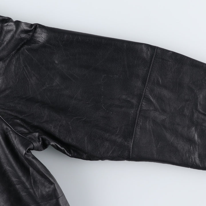 Preston and York Padded Swing-Top Leather Blouson, Men's XL genuine leather black type Vintage Second Hand