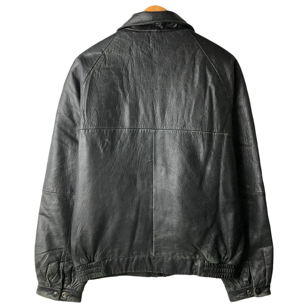 Wilsons Leather Pelle Studio Swing-Top Padded Leather Blouson, Men's Size Medium genuine leather black type Vintage Second Hand