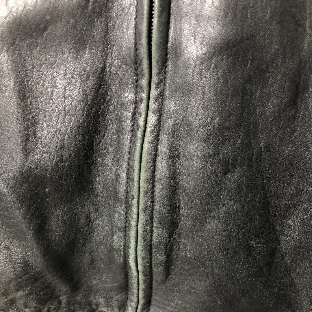 Wilsons Leather Pelle Studio Swing-Top Padded Leather Blouson, Men's Size Medium genuine leather black type Vintage Second Hand