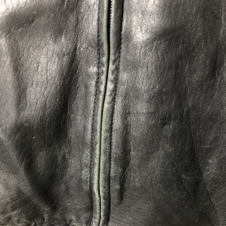 Wilsons Leather Pelle Studio Swing-Top Padded Leather Blouson, Men's Size Medium genuine leather black type Vintage Second Hand