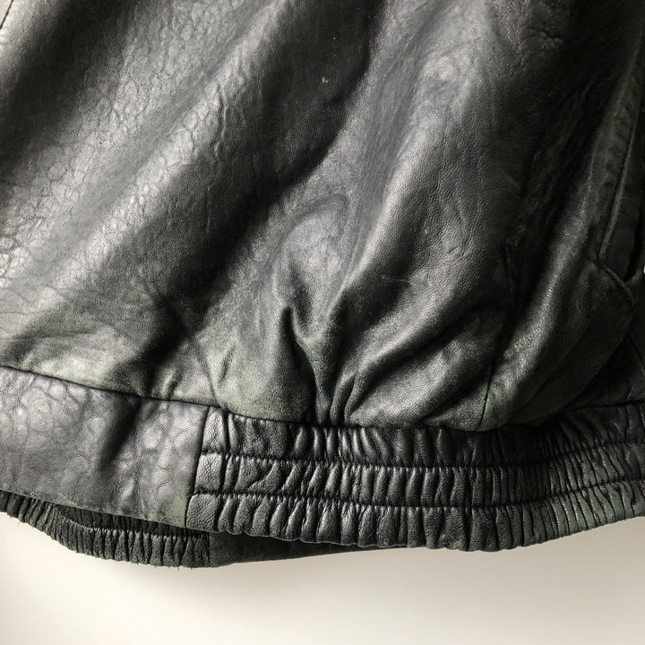 Wilsons Leather Pelle Studio Swing-Top Padded Leather Blouson, Men's Size Medium genuine leather black type Vintage Second Hand