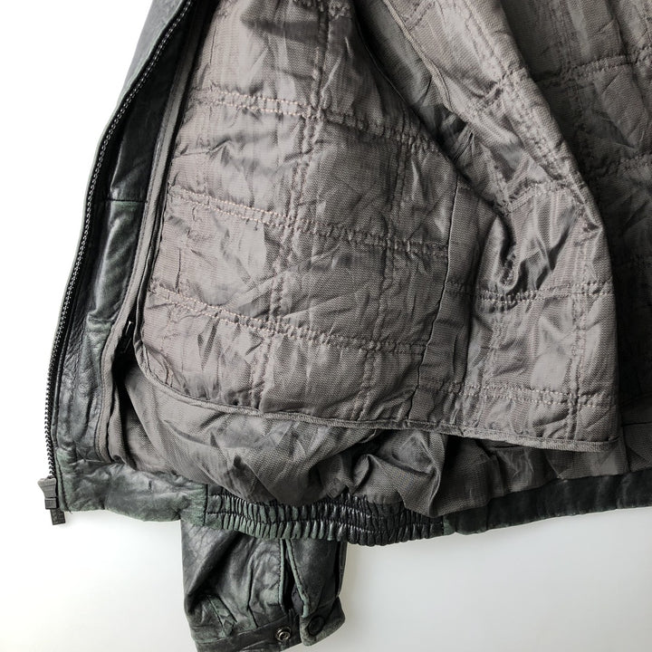 Wilsons Leather Pelle Studio Swing-Top Padded Leather Blouson, Men's Size Medium genuine leather black type Vintage Second Hand