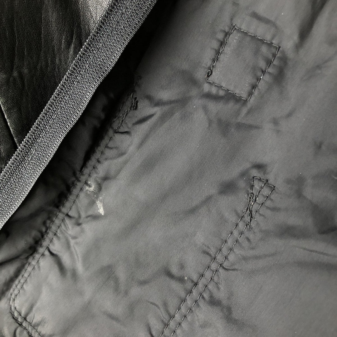 Wilsons Leather Pelle Studio Swing-Top Padded Leather Blouson, Men's Size Medium genuine leather black type Vintage Second Hand