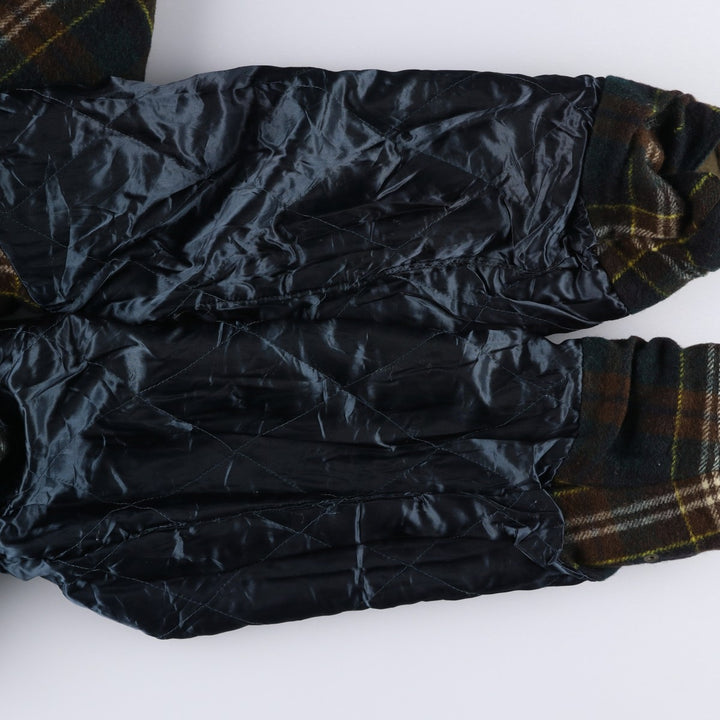 90'S Vintage Nautica Padded Leather Jacket, Men's Size L genuine leather brown type Vintage Second Hand