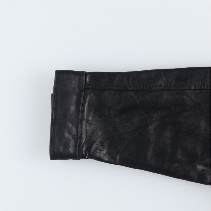 Dockers Padded Swing Top Leather Blouson, Men's Size Small genuine leather black type Vintage Second Hand