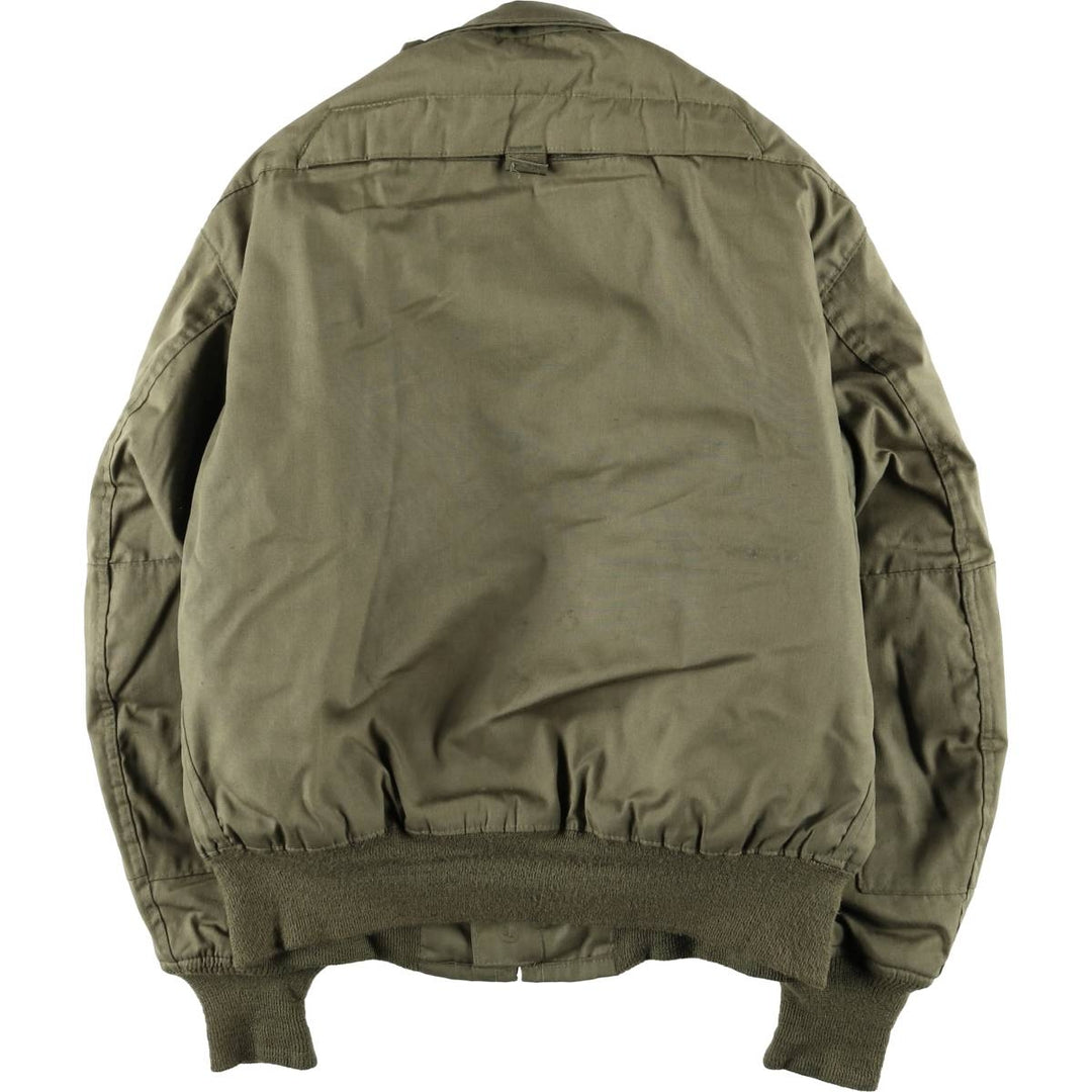 1980'S US Military Tanker Jacket, Made in USA, Medium-Short, Men's Size M, Vintage Aramid Khaki type Vintage Second Hand
