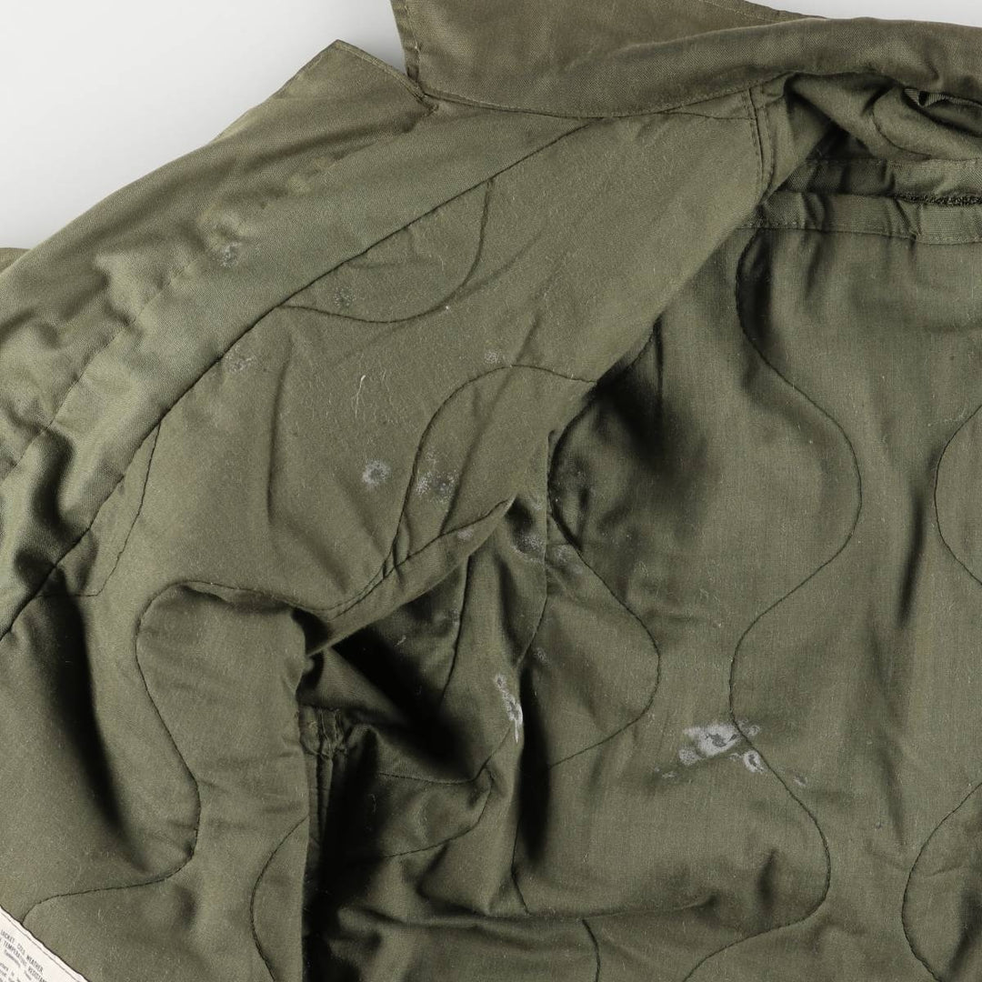 1980'S US Military Tanker Jacket, Made in USA, Medium-Short, Men's Size M, Vintage Aramid Khaki type Vintage Second Hand