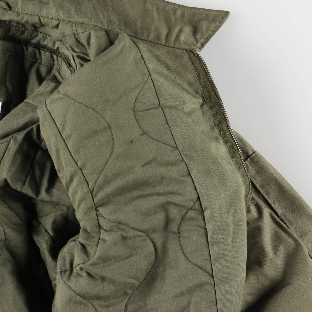 1980'S US Military Tanker Jacket, Made in USA, Medium-Short, Men's Size M, Vintage Aramid Khaki type Vintage Second Hand