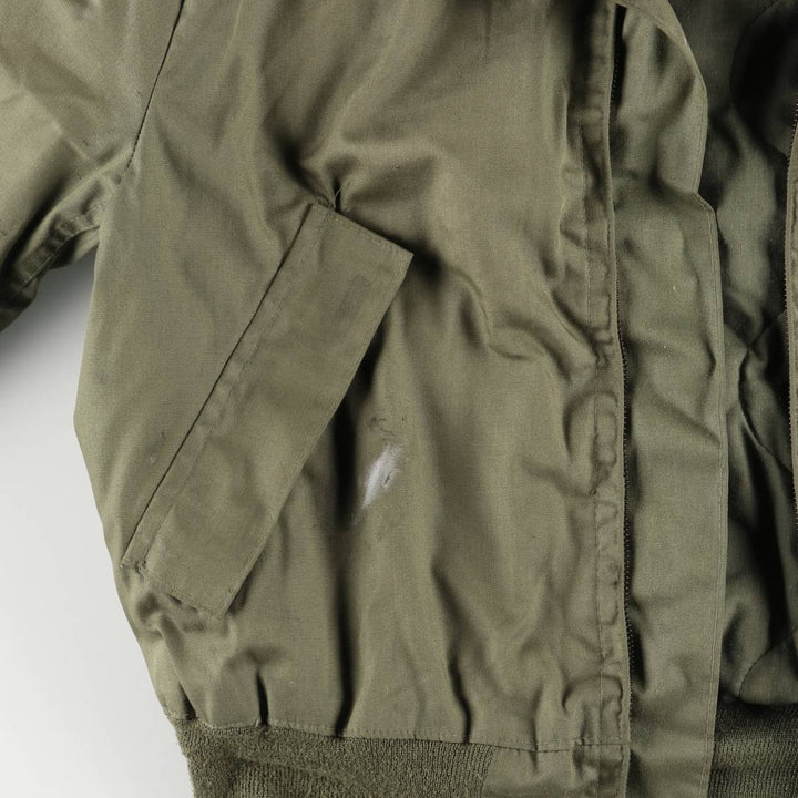 1980'S US Military Tanker Jacket, Made in USA, Medium-Short, Men's Size M, Vintage Aramid Khaki type Vintage Second Hand