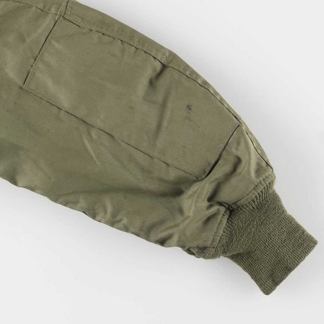 1980'S US Military Tanker Jacket, Made in USA, Medium-Short, Men's Size M, Vintage Aramid Khaki type Vintage Second Hand