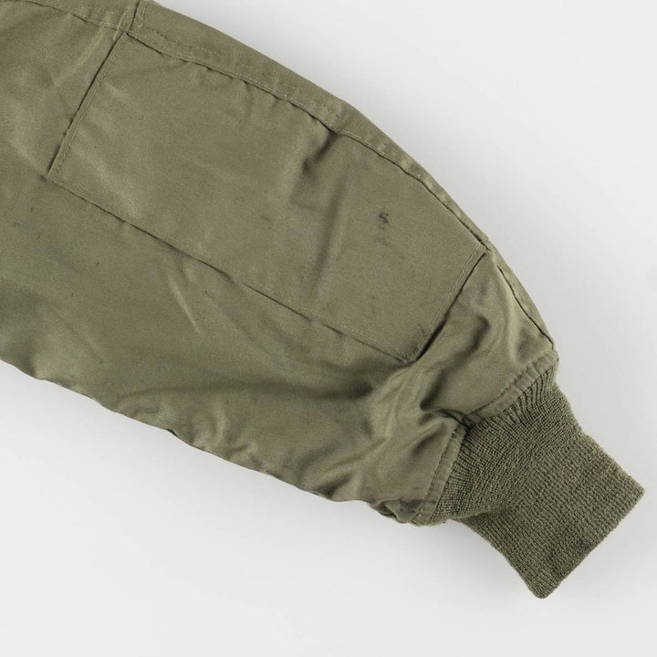 1980'S US Military Tanker Jacket, Made in USA, Medium-Short, Men's Size M, Vintage Aramid Khaki type Vintage Second Hand