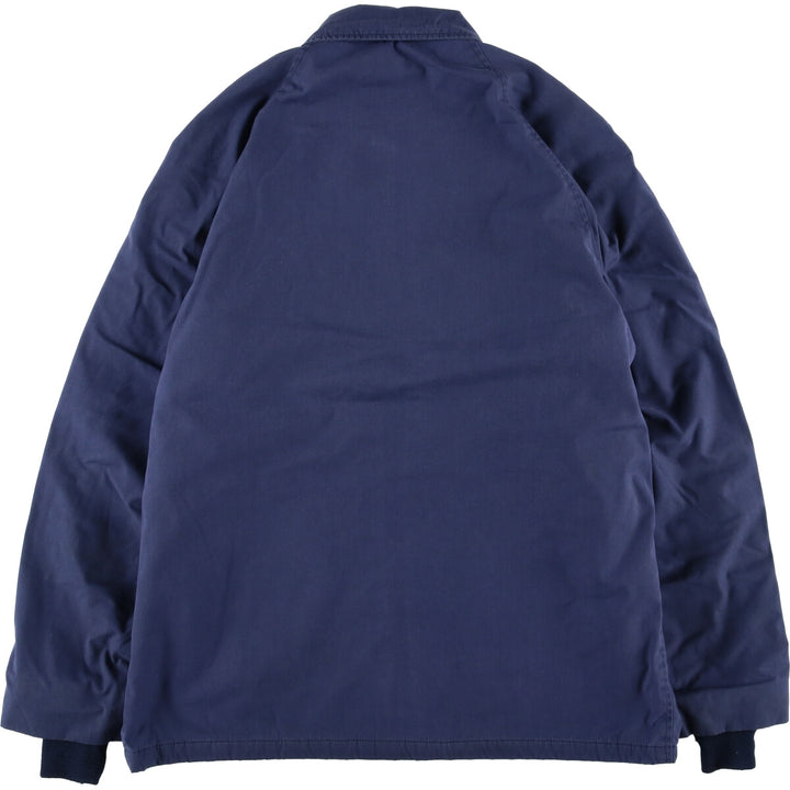 Vintage 1980'S Utility Jacket, Dark Blue, Military Utility Jacket, Made in USA, Men's Size L polyester navy blue type Vintage Second Hand