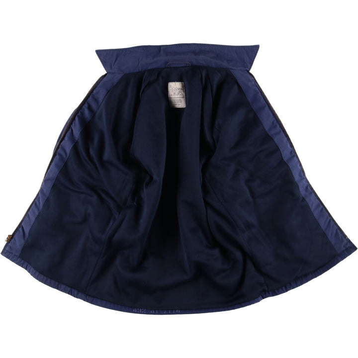 Vintage 1980'S Utility Jacket, Dark Blue, Military Utility Jacket, Made in USA, Men's Size L polyester navy blue type Vintage Second Hand