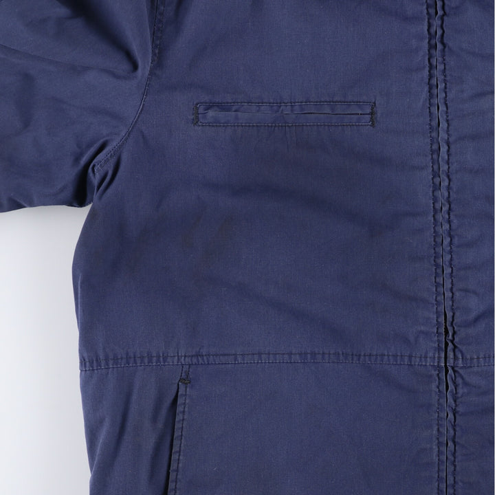 Vintage 1980'S Utility Jacket, Dark Blue, Military Utility Jacket, Made in USA, Men's Size L polyester navy blue type Vintage Second Hand