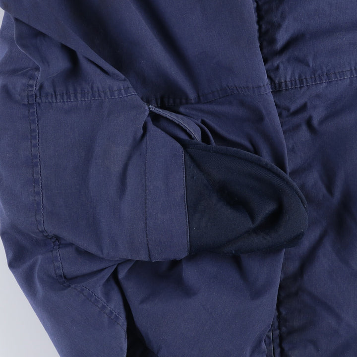 Vintage 1980'S Utility Jacket, Dark Blue, Military Utility Jacket, Made in USA, Men's Size L polyester navy blue type Vintage Second Hand