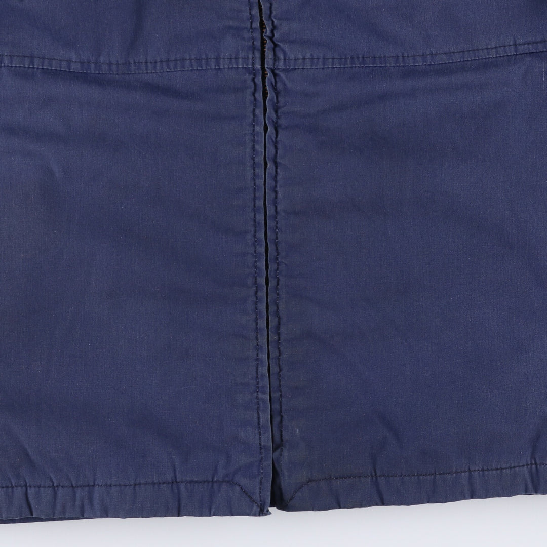 Vintage 1980'S Utility Jacket, Dark Blue, Military Utility Jacket, Made in USA, Men's Size L polyester navy blue type Vintage Second Hand