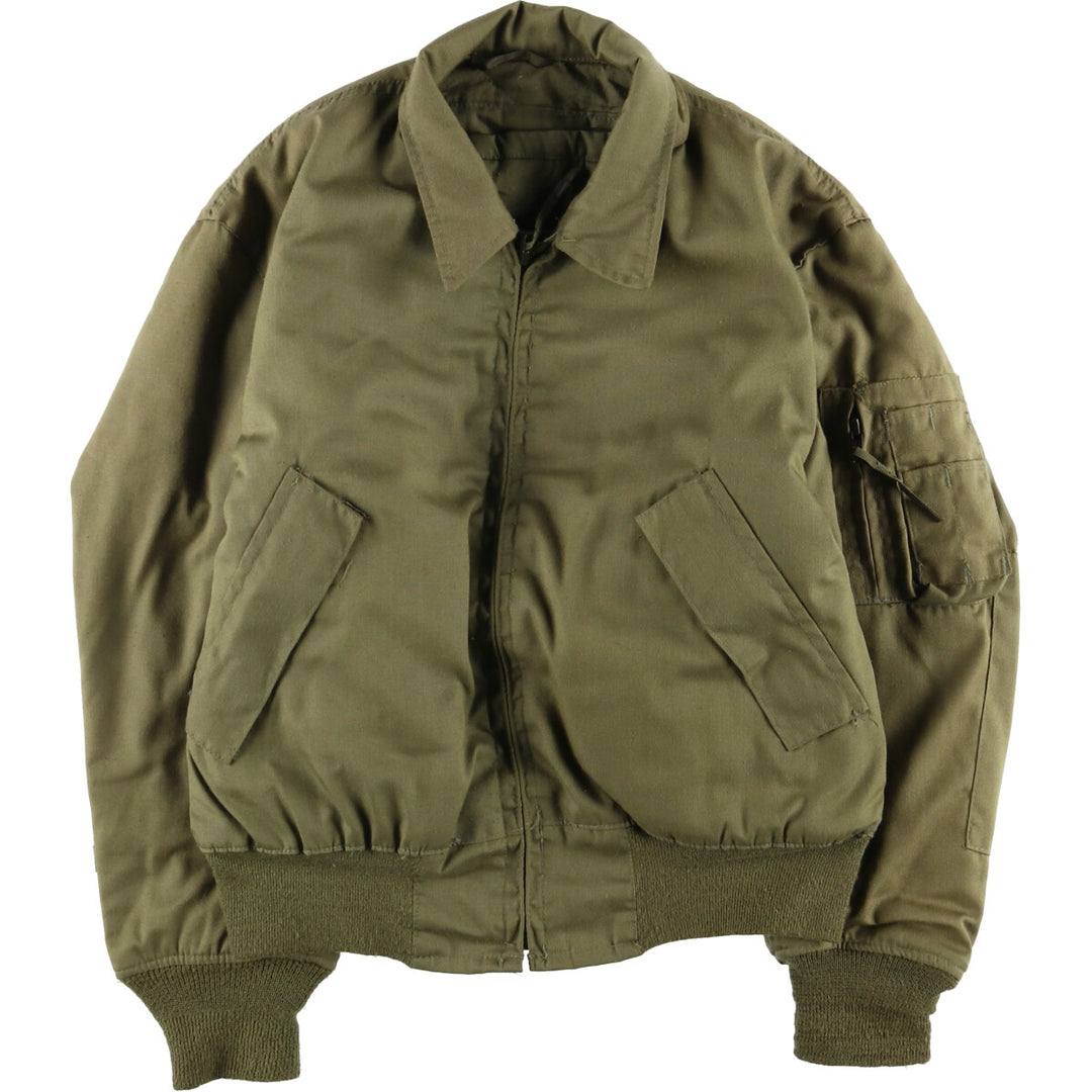 1990'S US Military Tanker Jacket, Made in USA, Medium-Short, Men's Size M Aramid Khaki type Vintage Second Hand