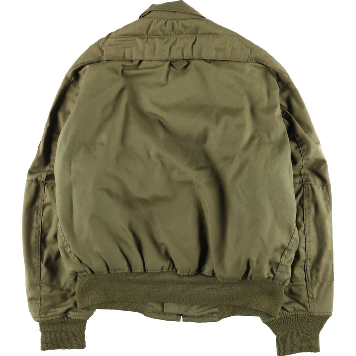 1990'S US Military Tanker Jacket, Made in USA, Medium-Short, Men's Size M Aramid Khaki type Vintage Second Hand