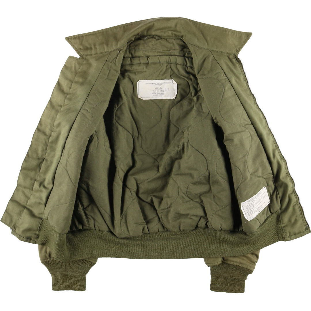 1990'S US Military Tanker Jacket, Made in USA, Medium-Short, Men's Size M Aramid Khaki type Vintage Second Hand