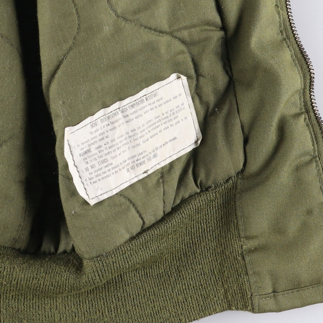 1990'S US Military Tanker Jacket, Made in USA, Medium-Short, Men's Size M Aramid Khaki type Vintage Second Hand