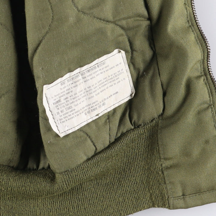 1990'S US Military Tanker Jacket, Made in USA, Medium-Short, Men's Size M Aramid Khaki type Vintage Second Hand