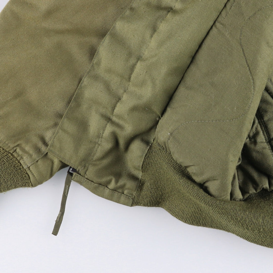 1990'S US Military Tanker Jacket, Made in USA, Medium-Short, Men's Size M Aramid Khaki type Vintage Second Hand