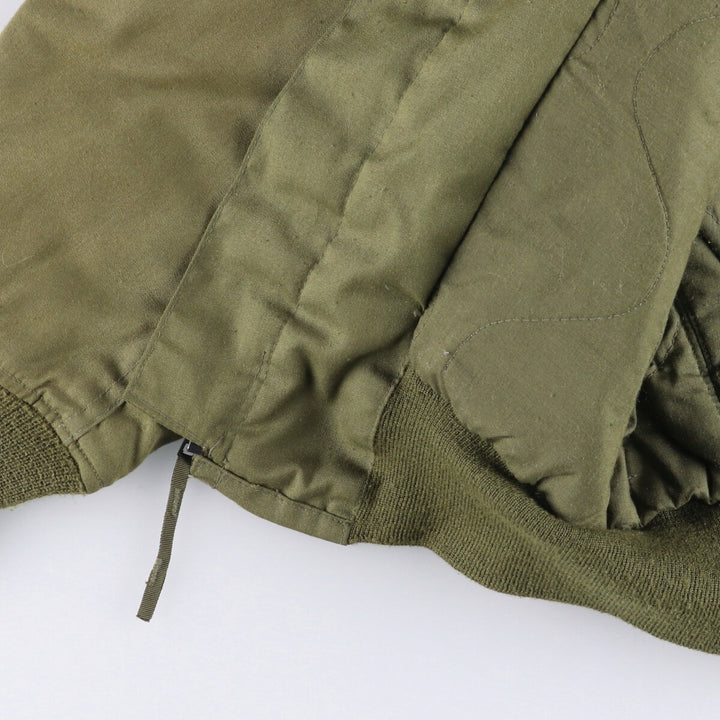 1990'S US Military Tanker Jacket, Made in USA, Medium-Short, Men's Size M Aramid Khaki type Vintage Second Hand
