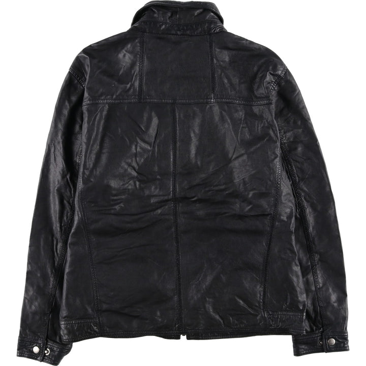 MARIO CONT Swing Top Type I Leather Blouson, Men's Size L genuine leather black type Vintage Second Hand