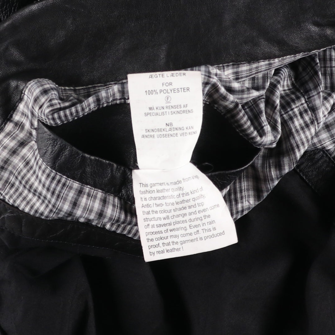 MARIO CONT Swing Top Type I Leather Blouson, Men's Size L genuine leather black type Vintage Second Hand