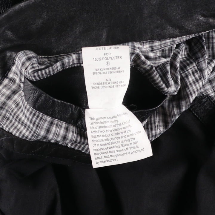 MARIO CONT Swing Top Type I Leather Blouson, Men's Size L genuine leather black type Vintage Second Hand