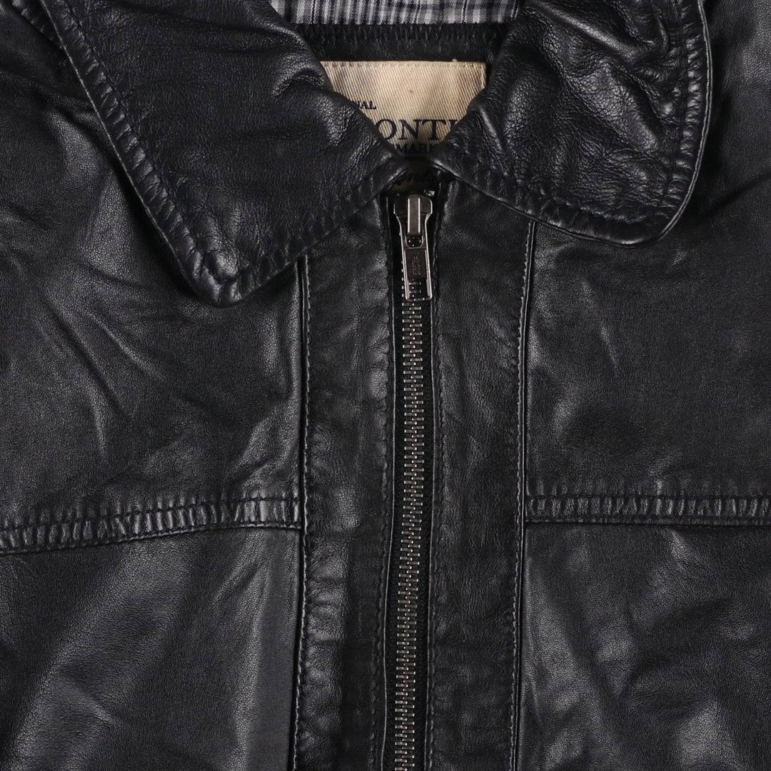MARIO CONT Swing Top Type I Leather Blouson, Men's Size L genuine leather black type Vintage Second Hand