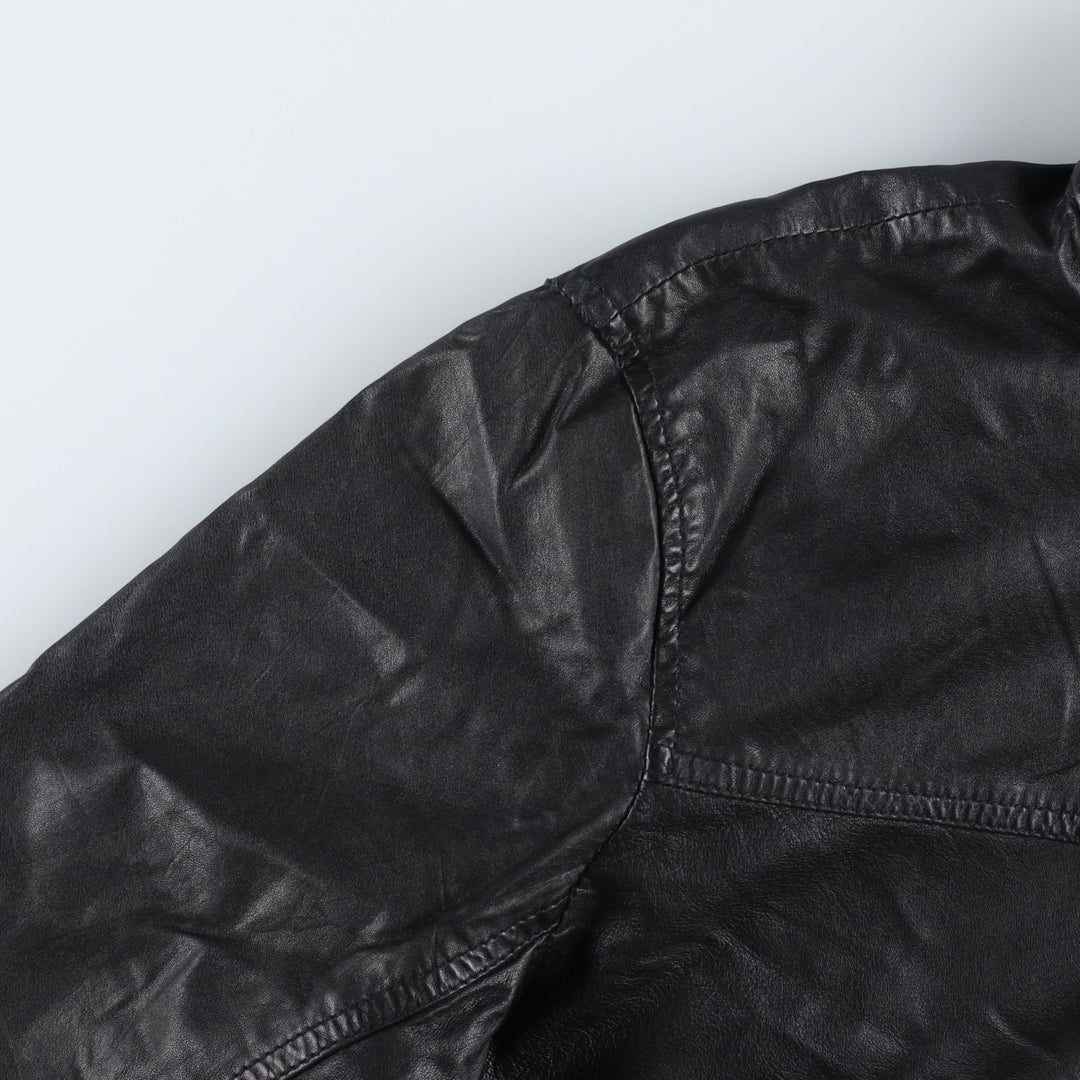MARIO CONT Swing Top Type I Leather Blouson, Men's Size L genuine leather black type Vintage Second Hand