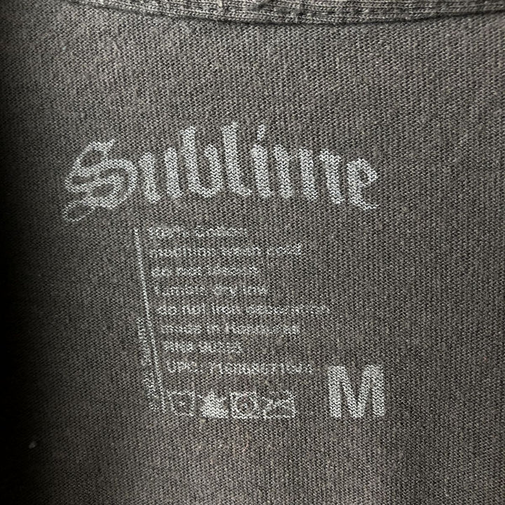 SUBLIME Band T-shirt, Men's M size cotton gray type Vintage Second Hand