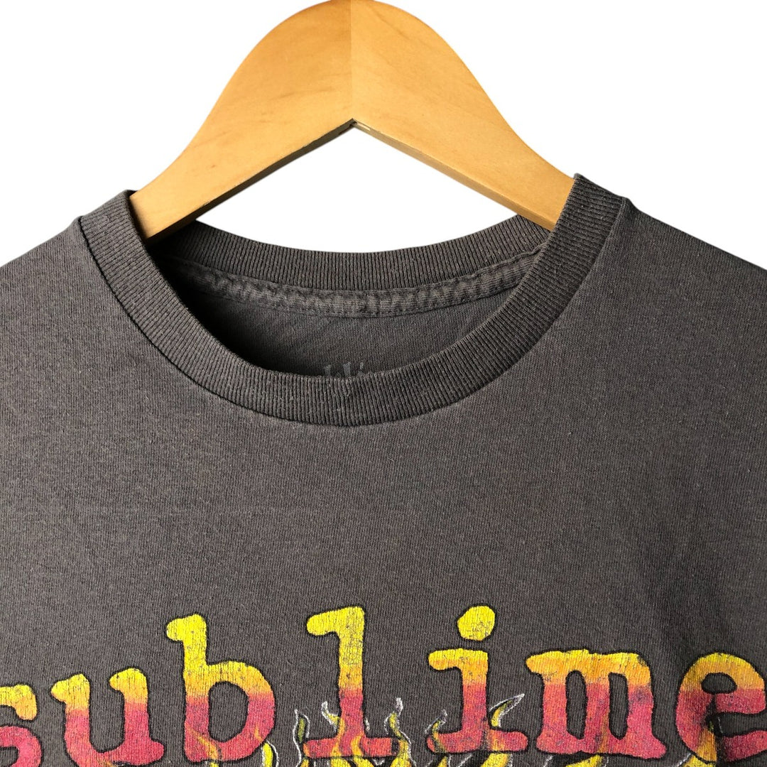 SUBLIME Band T-shirt, Men's M size cotton gray type Vintage Second Hand