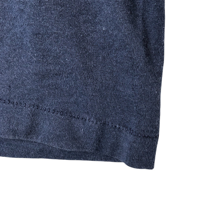 90'S Fruit of the Loom printed T-shirt, made in the USA, men's size L, vintage cotton navy blue type Vintage Second Hand