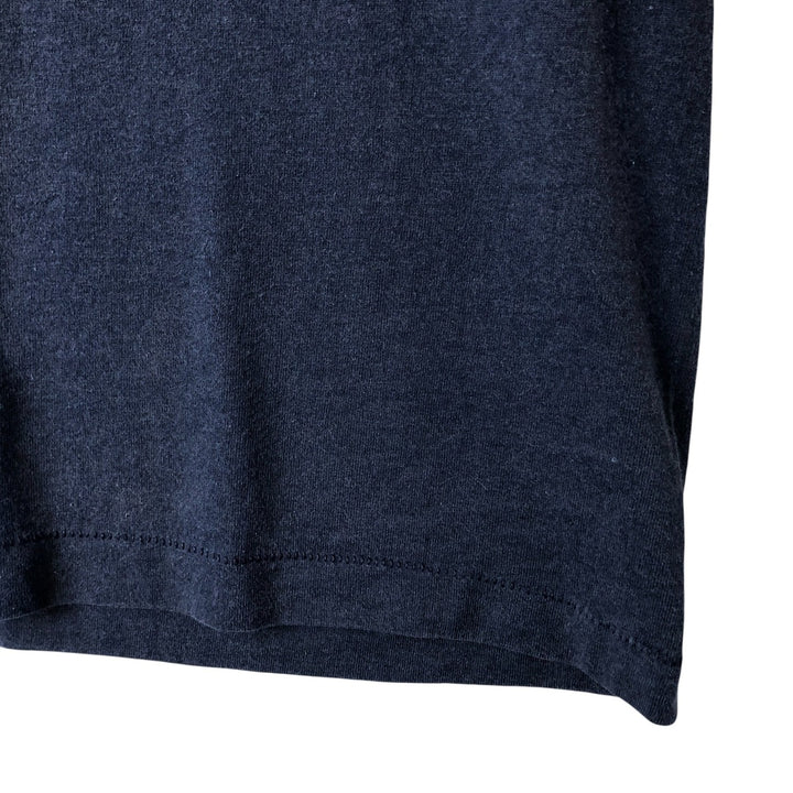 90'S Fruit of the Loom printed T-shirt, made in the USA, men's size L, vintage cotton navy blue type Vintage Second Hand