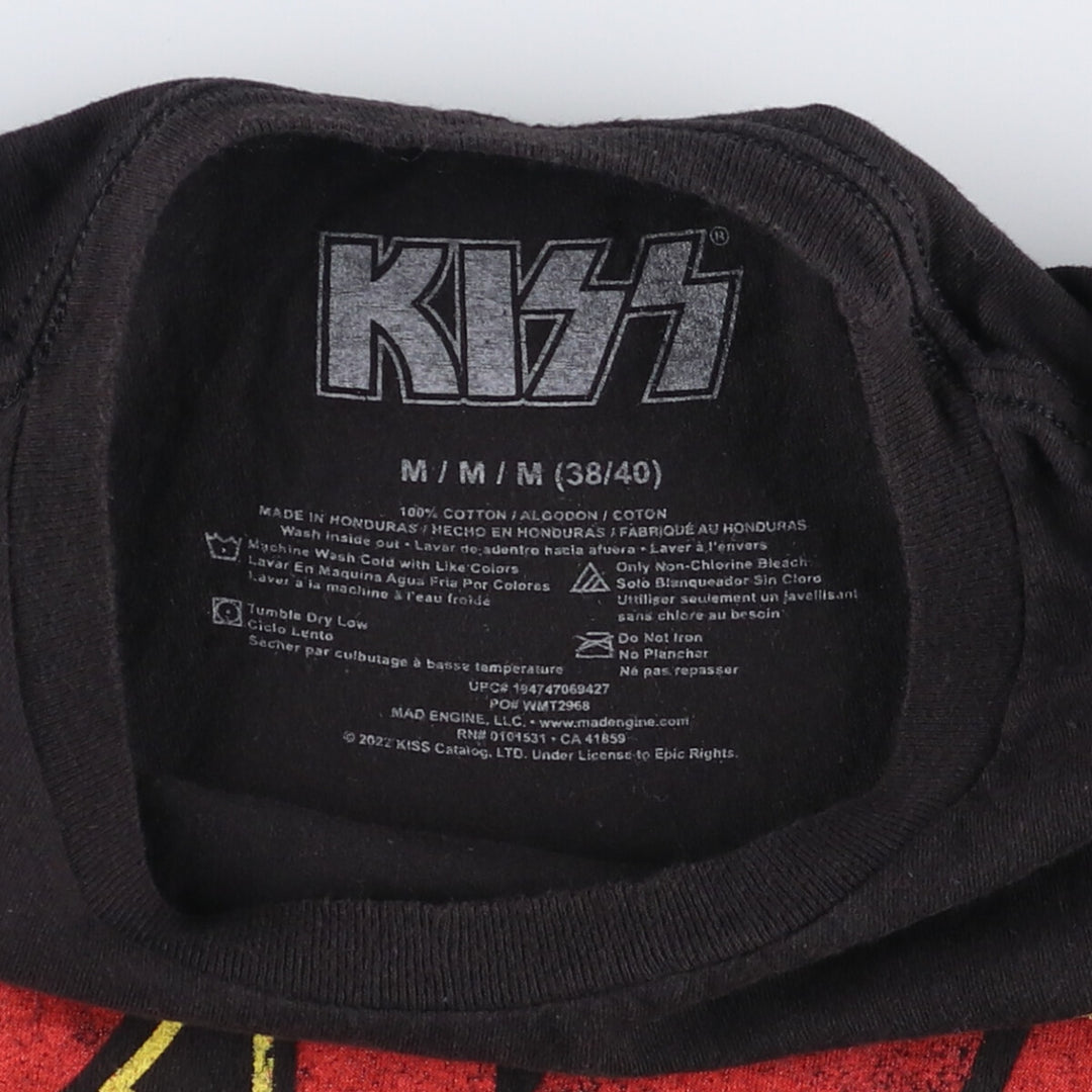 KISS Metal Band T-Shirt, Men's Size Medium cotton black type Vintage Second Hand